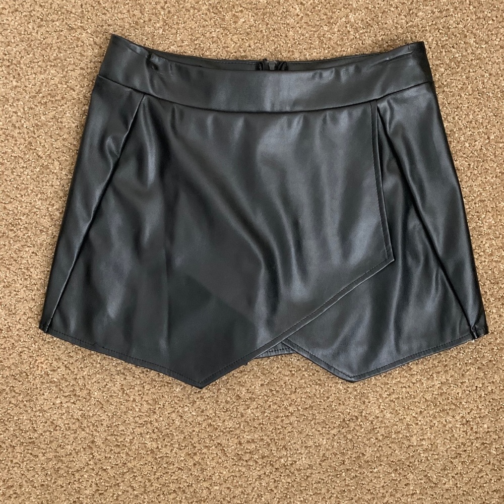 Faux Leather Envelope Skirt/Short